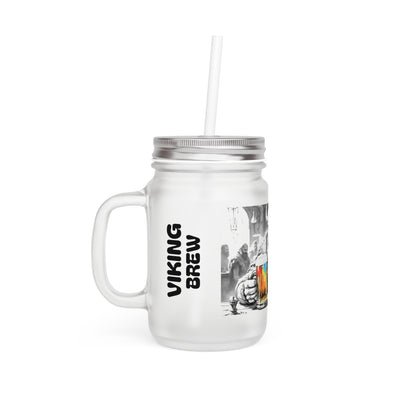 Viking Mason Jar Cup & Straw Set