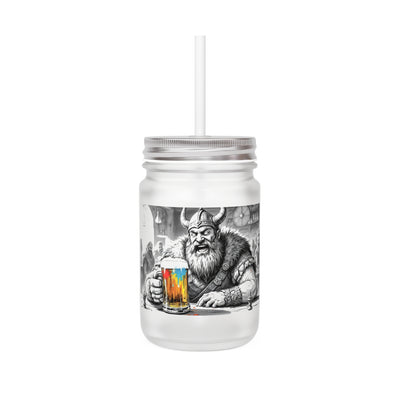 Viking Mason Jar Cup & Straw Set