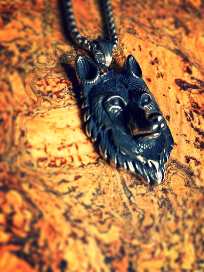 The Mac Tire Celtic Wolf Pagan Necklace