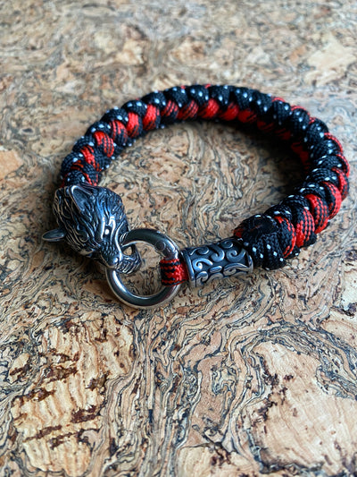 Viking Bracelet - Twisted Fenrir Wolf