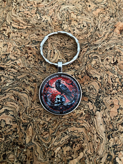 The Fearful Raven - Vibrant Viking Key ring