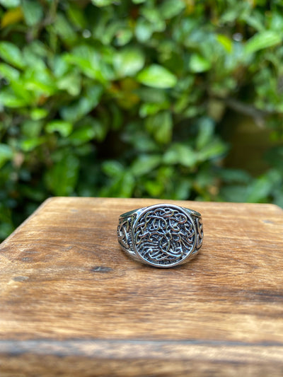 Viking Ring - Silver Tree of Life Knotwork