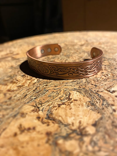 Magnetic Viking Swirl Copper Bracelet