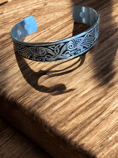 Viking Bracelet - Silver Ravens Knot