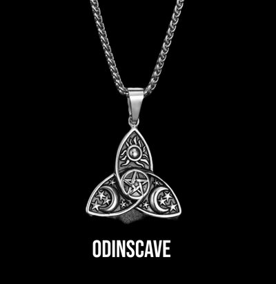 The Moons Of Triquetra Celtic Necklace