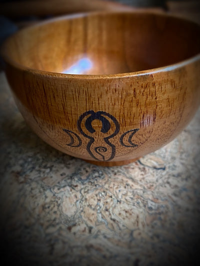 Premium Pagan Wooden Ritual Bowl