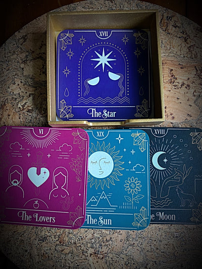 Premium Pagan Tarot Card Coaster Set