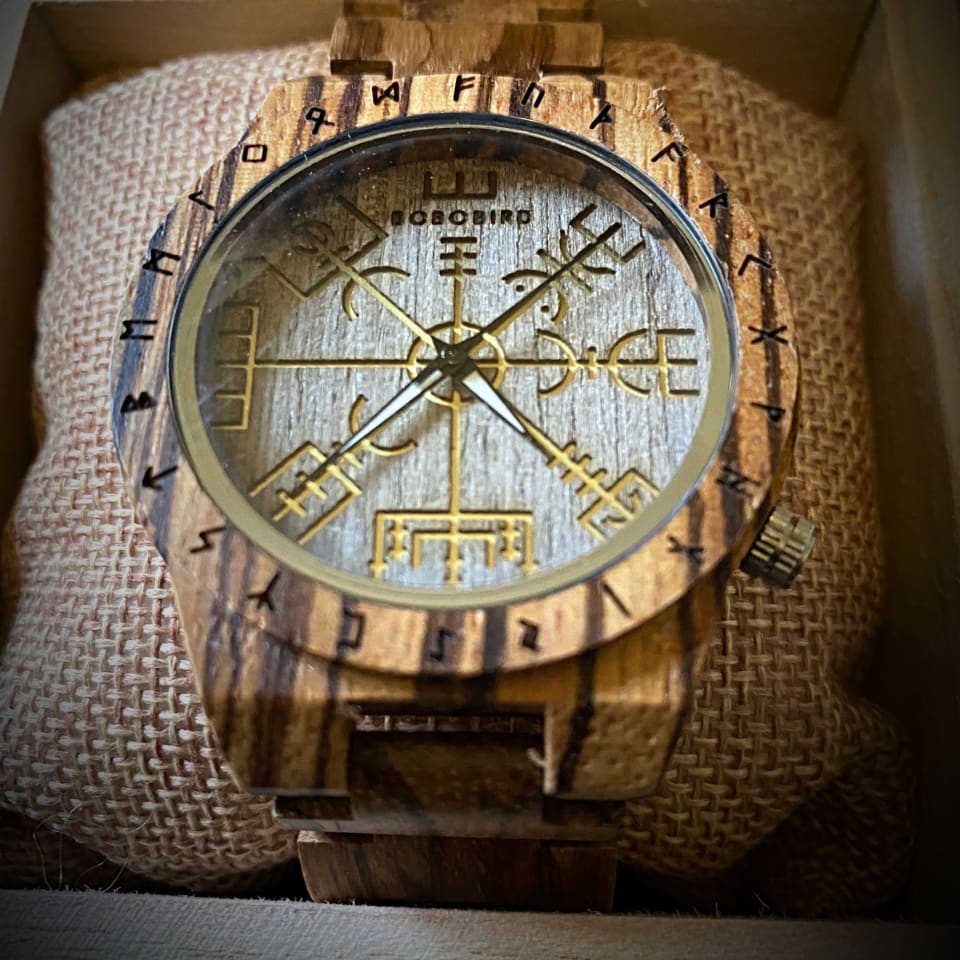 Wooden viking online watch